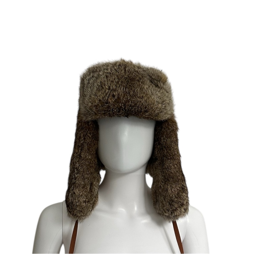 Rabbit Full Fur Russian Style Hat by Crown Cap